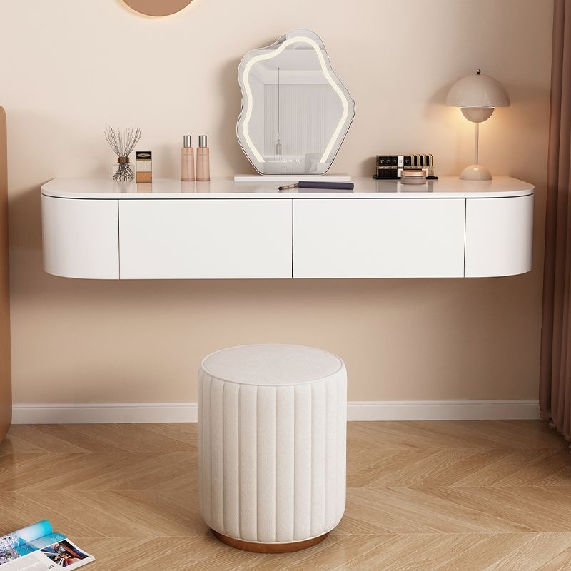 Smart Home Retrofit - Nowoczesna, minimalistyczna, drewniana, wisząca toaletka z
