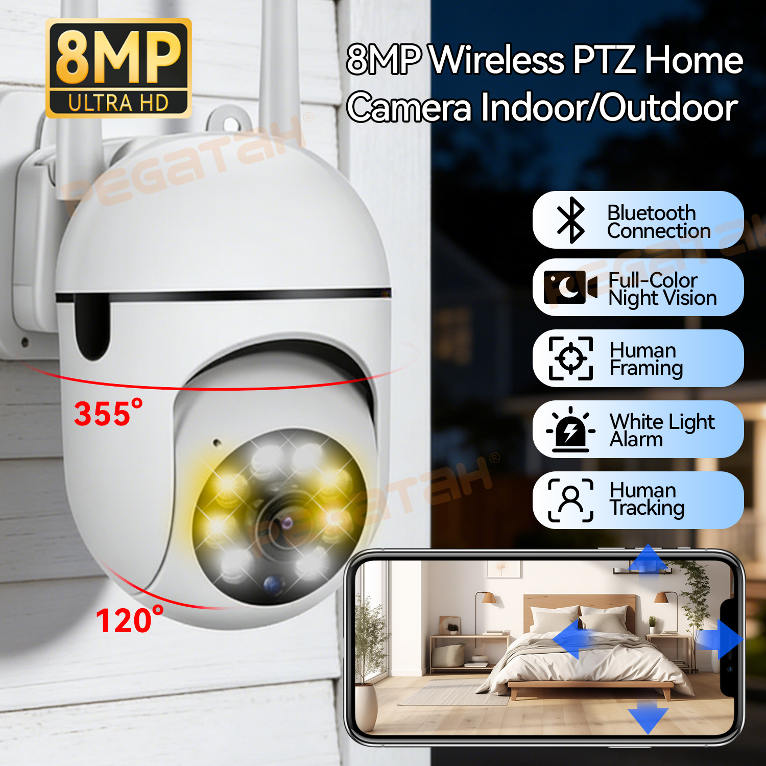 Smart Home Windows App - Kamera IP CCTV 8MP 2.4G WiFi