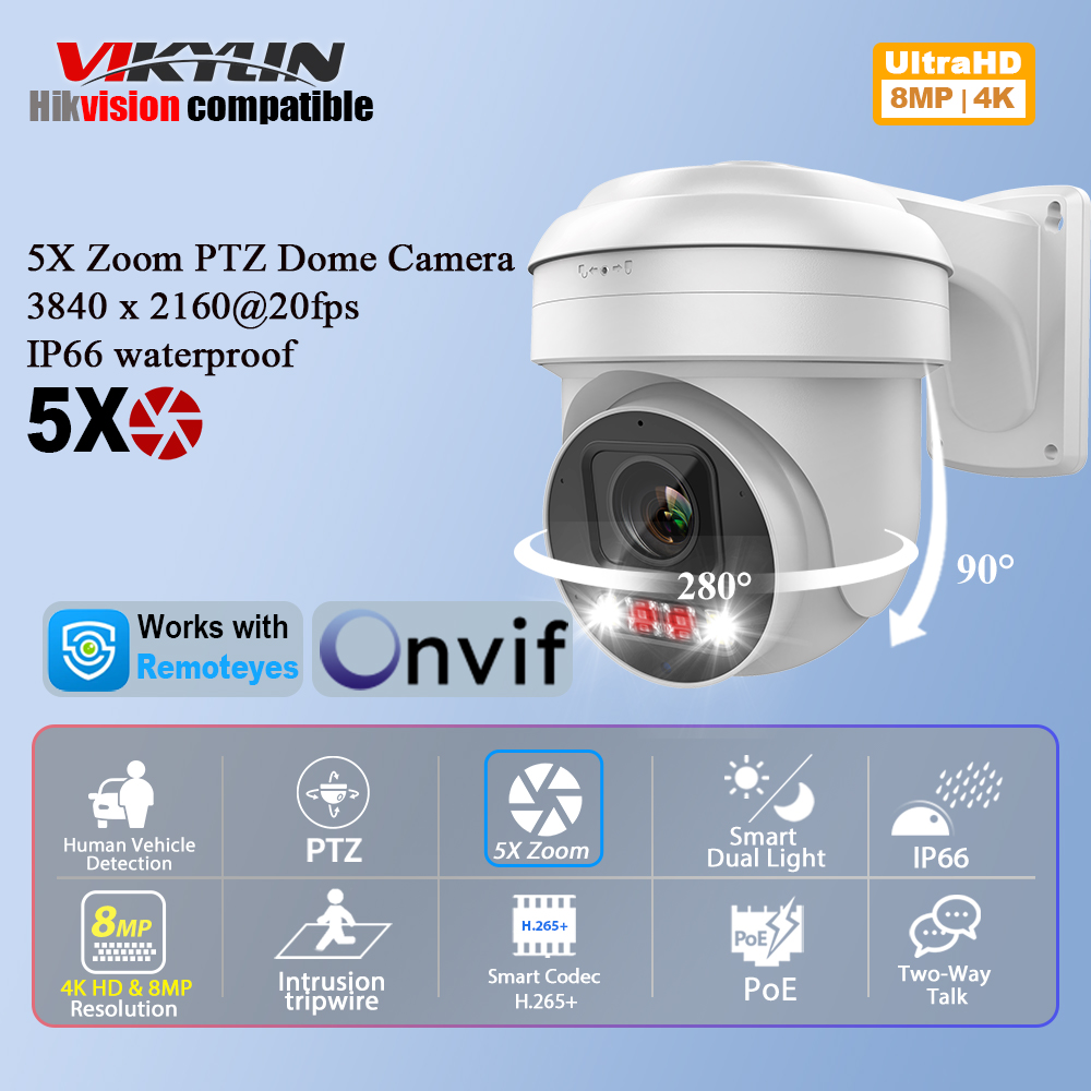 Smart Home Microsoft - Kamera bezpieczeństwa IP Vikylin 8MP PTZ