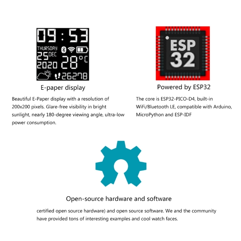 K0EA ESP32 Smartwatch Open Sou – Smart Home Using Esp32 recenzja i cena